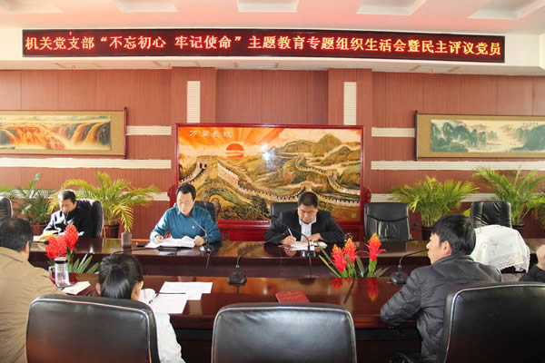 隴運集團公司機關黨支部召開“不忘初心、牢記使命”主題教育專題組織生活會和民主評議黨員會