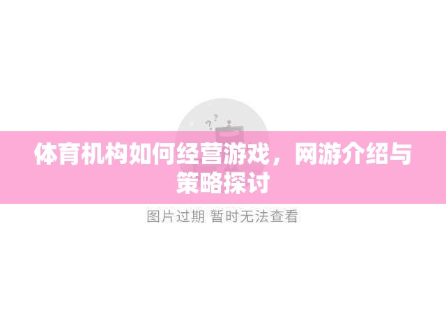 體育機(jī)構(gòu)游戲經(jīng)營之道，網(wǎng)游介紹與策略探討
