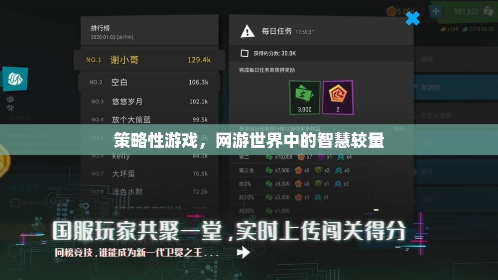策略性游戲，網(wǎng)游世界中的智慧博弈