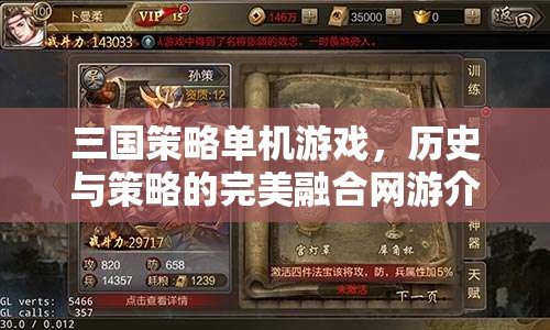 三國(guó)策略單機(jī)游戲，歷史與策略的完美融合網(wǎng)游探秘