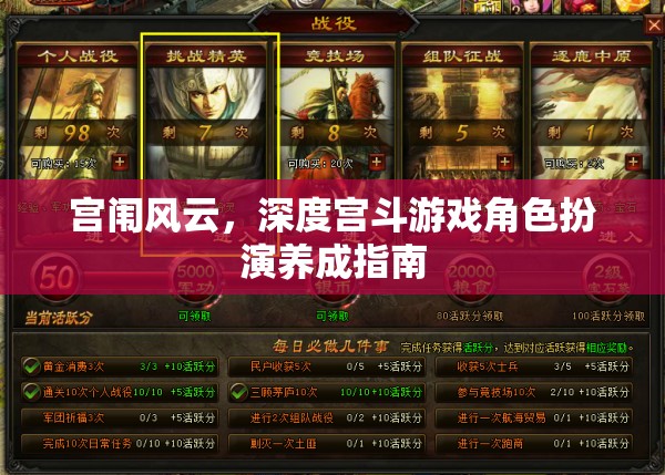 宮闈風(fēng)云，深度宮斗游戲角色扮演養(yǎng)成全攻略
