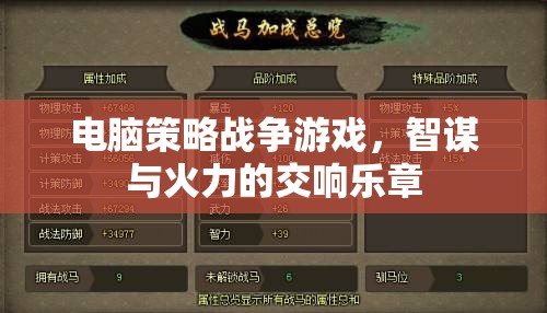 智謀與火力的交響，電腦策略戰(zhàn)爭游戲  第3張