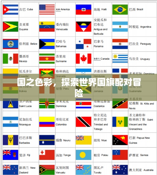 國之色彩，探索世界國旗配對冒險之旅