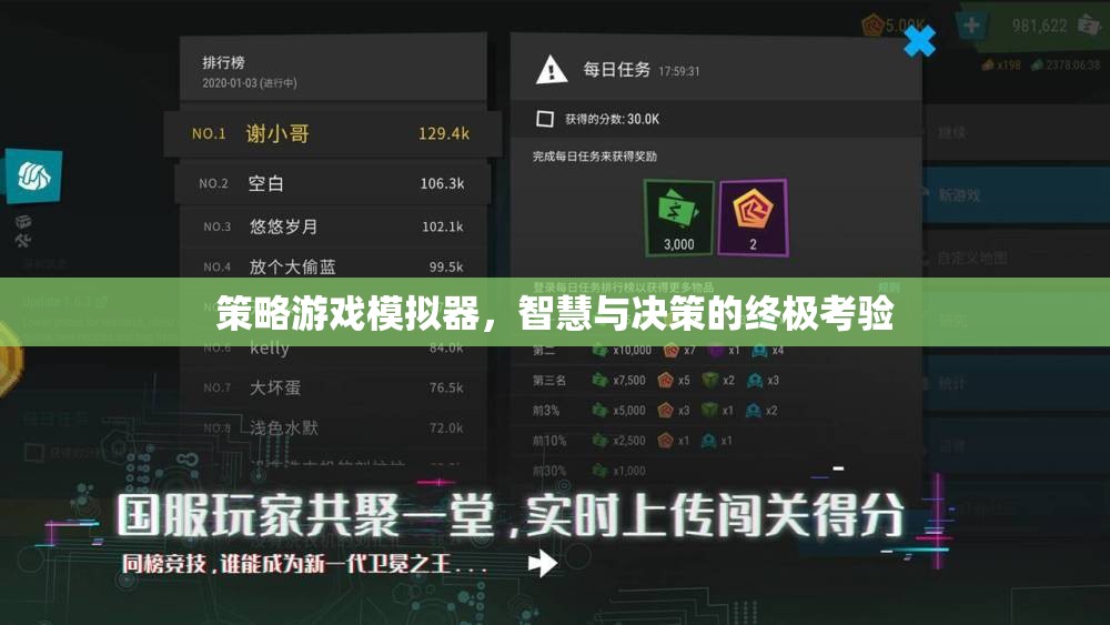 策略游戲模擬器，智慧與決策的終極考驗