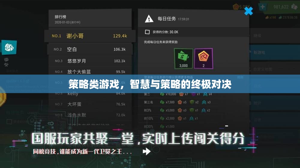 智慧與策略的巔峰對(duì)決，策略類游戲的終極挑戰(zhàn)