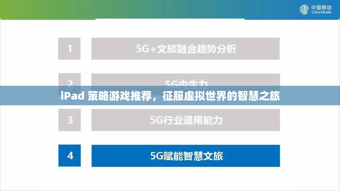 征服虛擬世界的智慧之旅，精選iPad策略游戲推薦