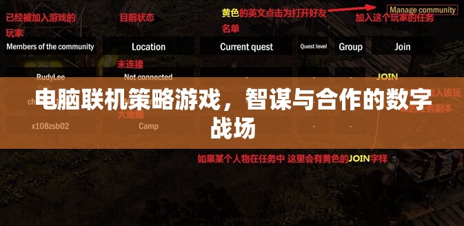 智謀與合作的數(shù)字戰(zhàn)場(chǎng)，電腦聯(lián)機(jī)策略游戲攻略