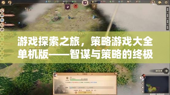 智謀與策略的終極盛宴，游戲探索之旅——策略游戲大全單機版