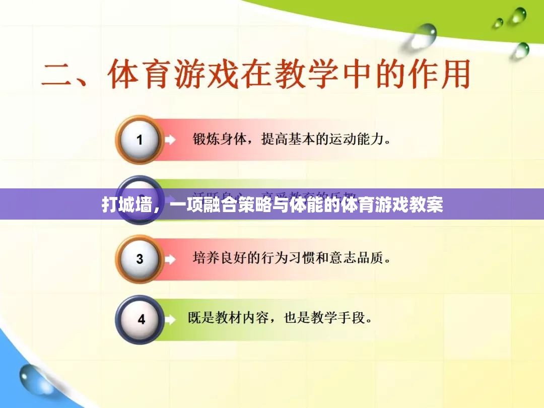 融合策略與體能的體育游戲，打城墻的趣味教學(xué)