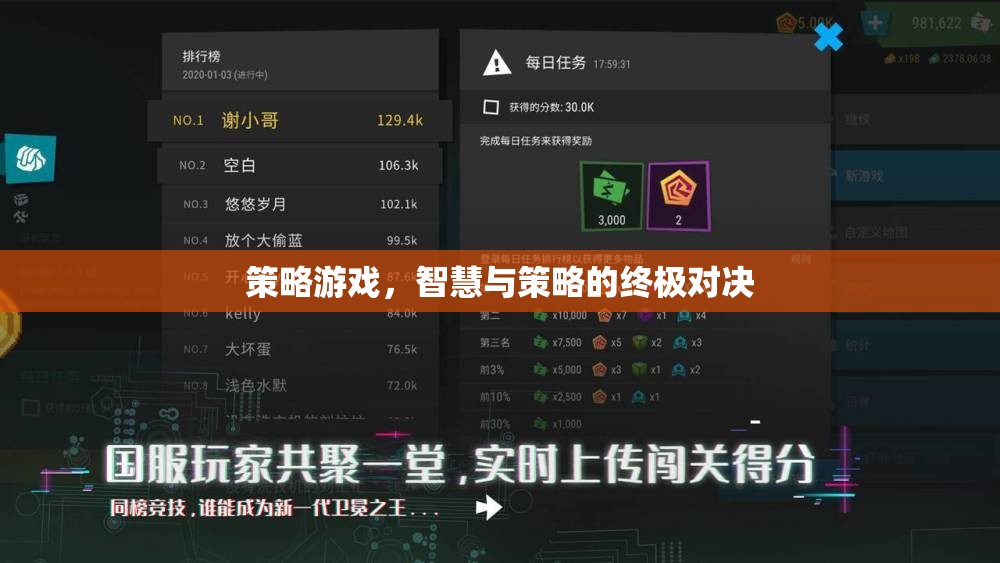 策略游戲，智慧與策略的終極對決