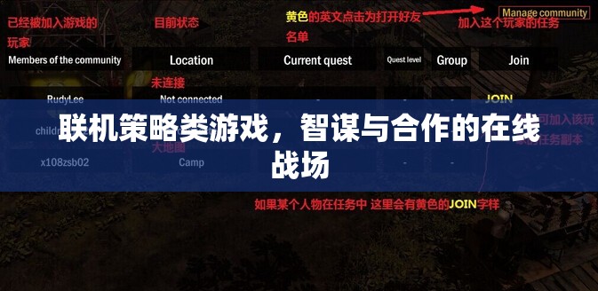 智謀與合作的在線戰(zhàn)場(chǎng)，探索聯(lián)機(jī)策略類(lèi)游戲的魅力