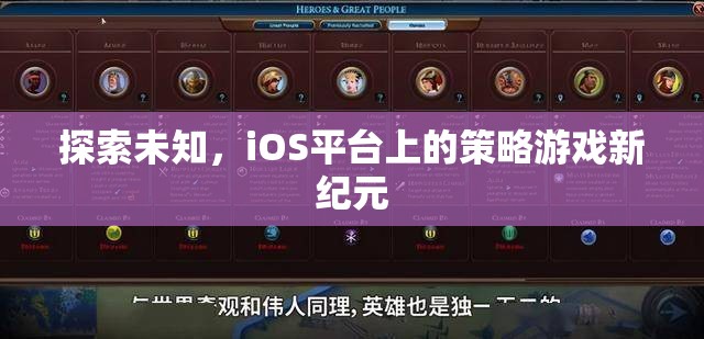 iOS平臺上的策略游戲新紀(jì)元，探索未知的冒險(xiǎn)