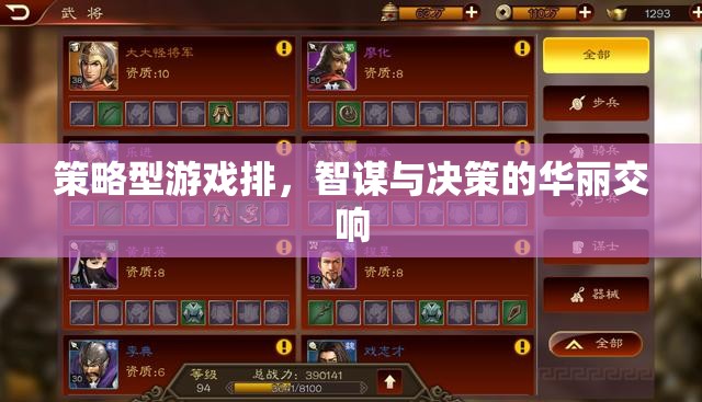 智謀與決策的華麗交響，策略型游戲的深度排布