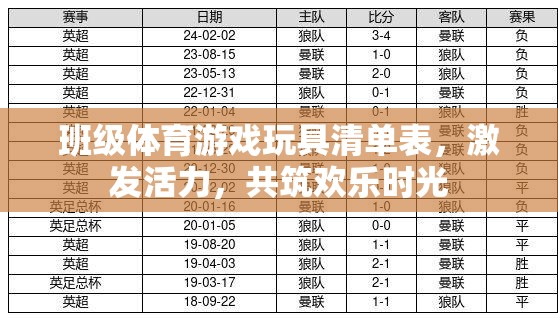 班級(jí)體育游戲玩具清單，激發(fā)活力，共筑歡樂(lè)時(shí)光