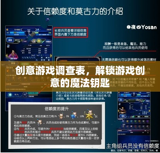 解鎖游戲創(chuàng)意的魔法鑰匙，創(chuàng)意游戲調(diào)查表