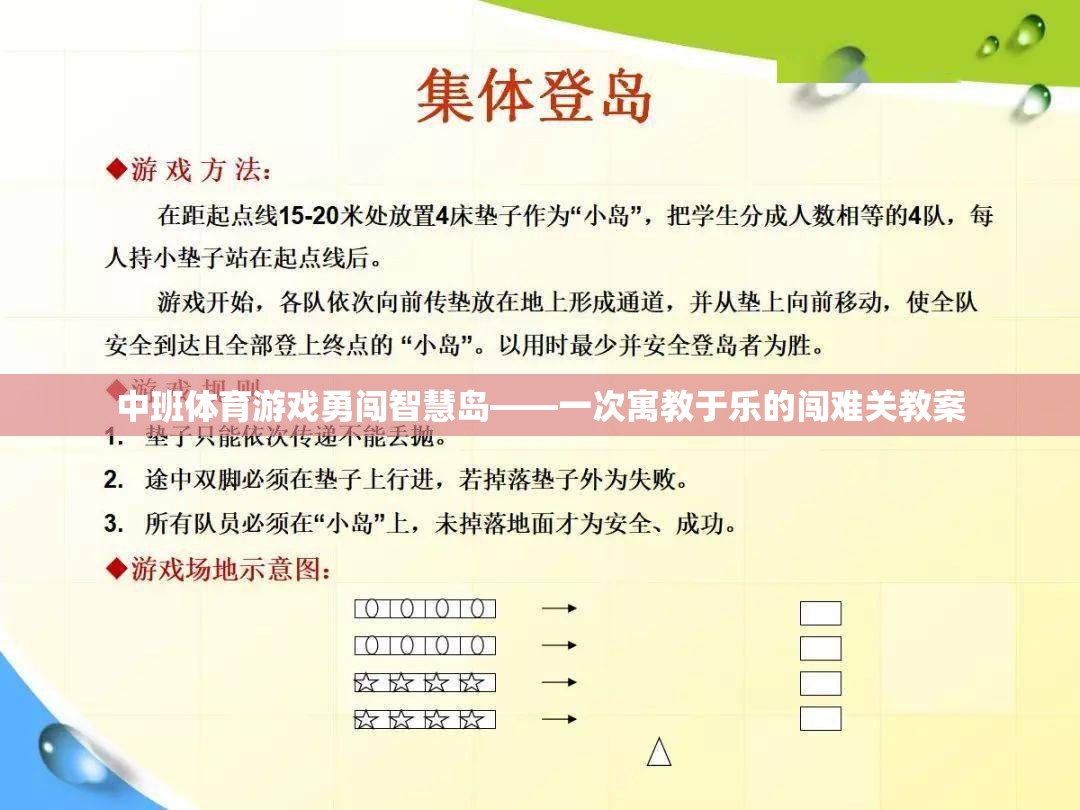 中班體育游戲，勇闖智慧島——寓教于樂的智慧挑戰(zhàn)
