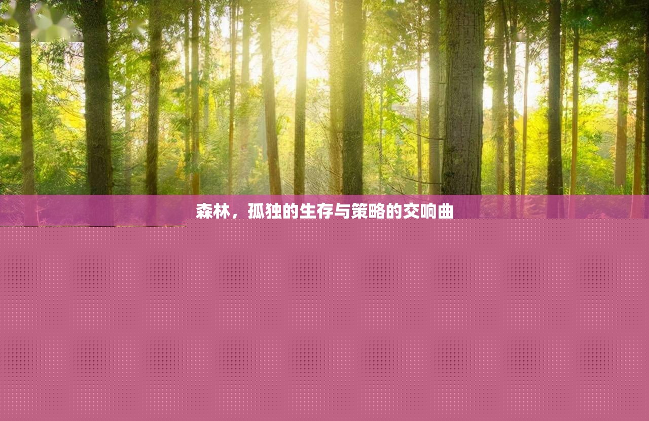 森林，孤獨生存與策略的交響曲