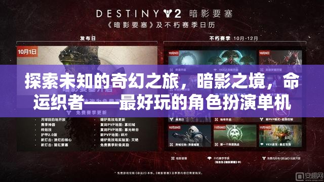 暗影之境，命運(yùn)織者的奇幻之旅——探索未知的頂級(jí)角色扮演單機(jī)游戲  第2張