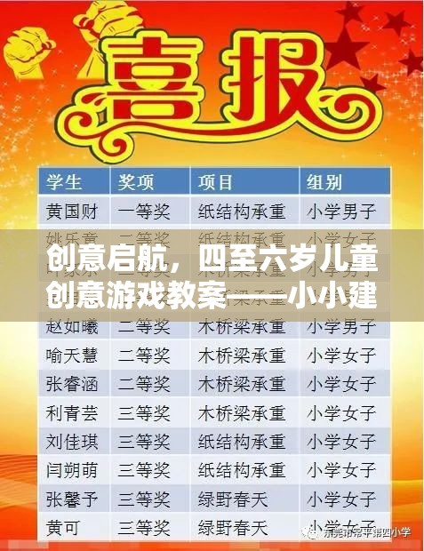小小建筑師探險(xiǎn)記，四至六歲兒童創(chuàng)意游戲教案