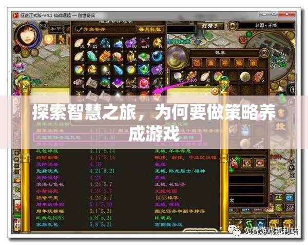 智慧之旅，探索策略養(yǎng)成游戲的魅力與價值