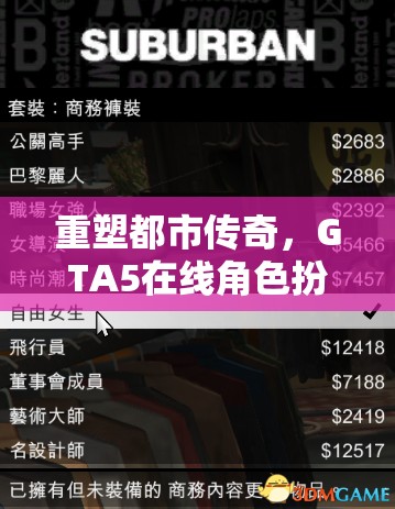 重塑都市傳奇，GTA5在線角色扮演的無限創(chuàng)意與可能性