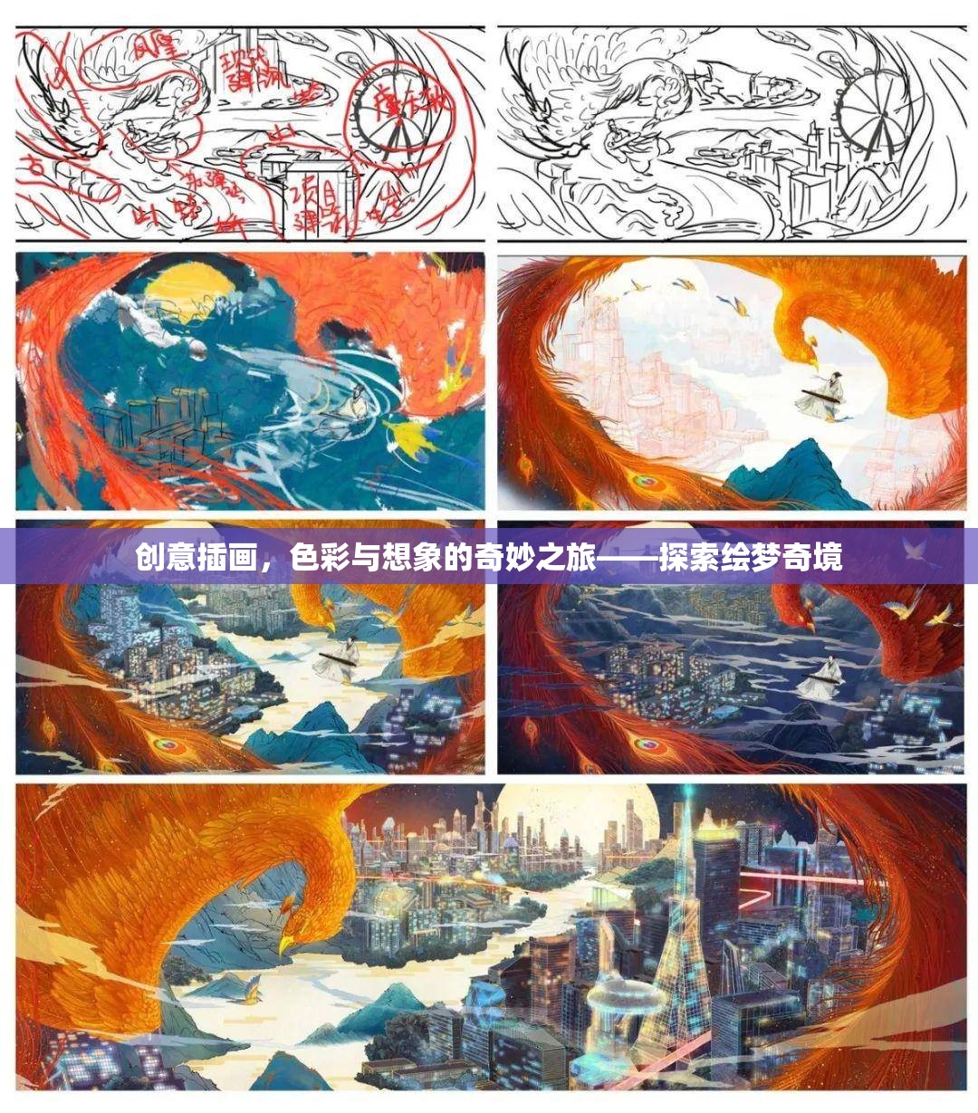 創(chuàng)意插畫，色彩與想象的奇妙之旅——探索繪夢奇境