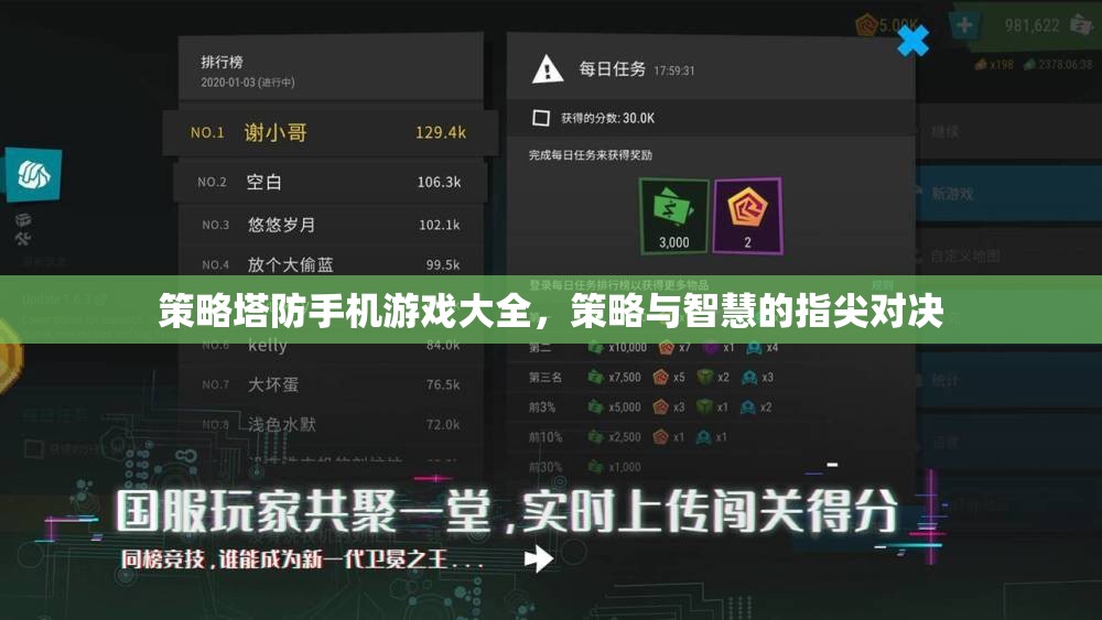策略塔防手機游戲大全，指尖上的智慧與策略對決