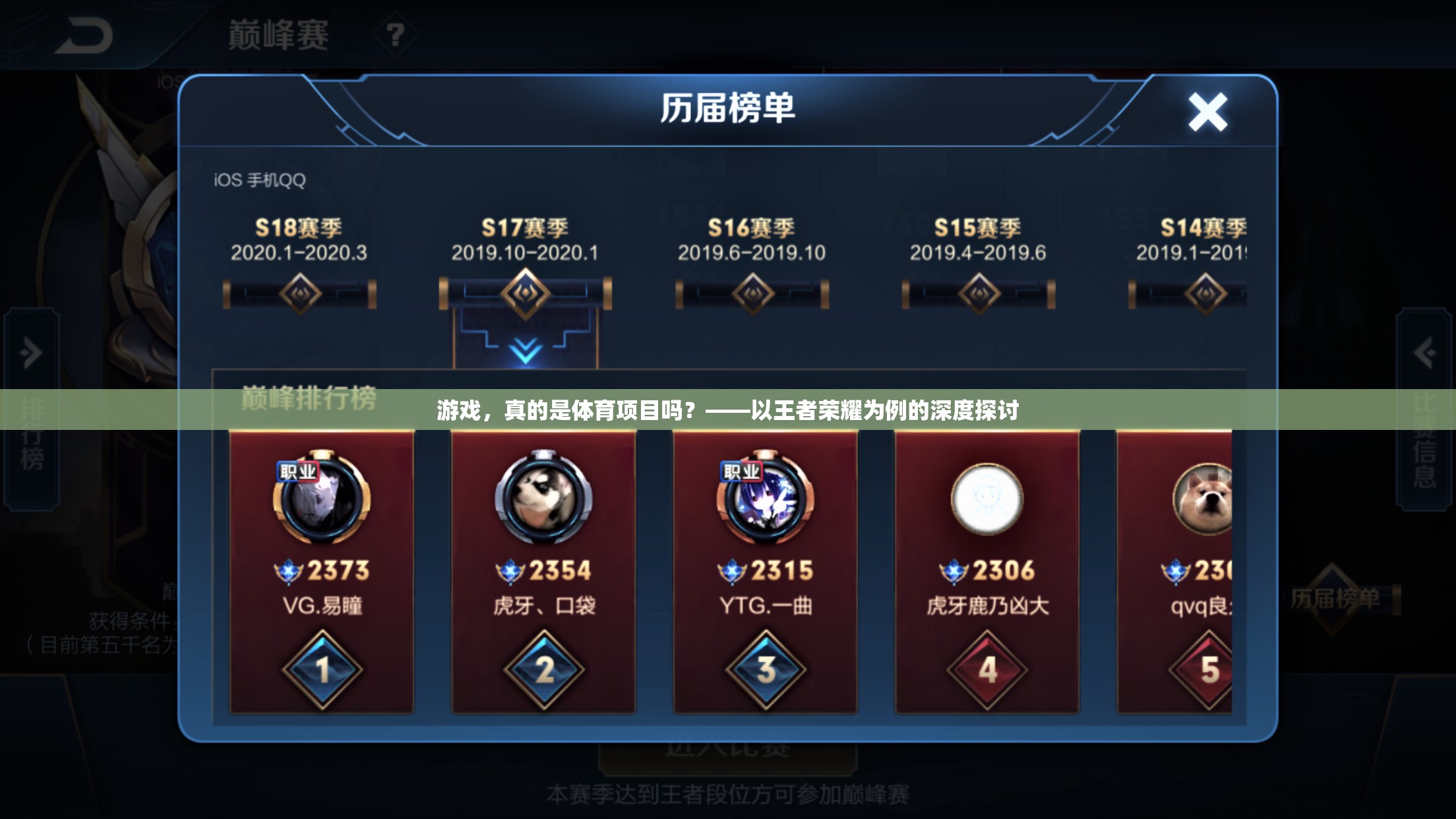 王者榮耀，游戲是否應被視為體育項目？