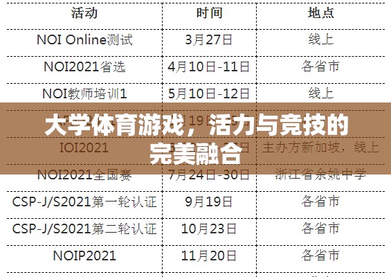 大學體育游戲，活力與競技的激情碰撞