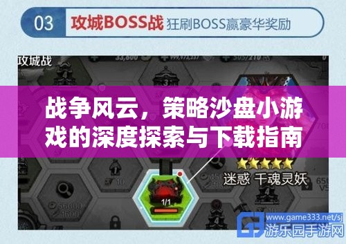 戰(zhàn)爭風(fēng)云，策略沙盤小游戲的深度探索與下載指南