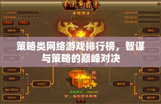 智謀與策略的巔峰對決，策略類網(wǎng)絡游戲排行榜