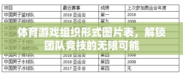 解鎖團(tuán)隊(duì)競技的無限可能，體育游戲組織形式圖片表
