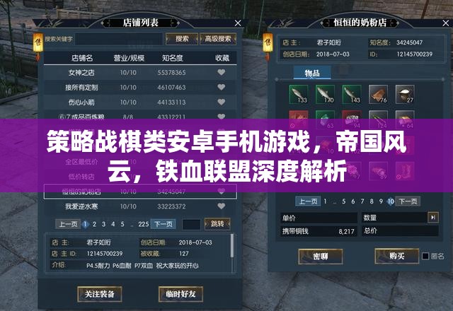 帝國(guó)風(fēng)云與鐵血聯(lián)盟，深度解析策略戰(zhàn)棋類安卓手機(jī)游戲