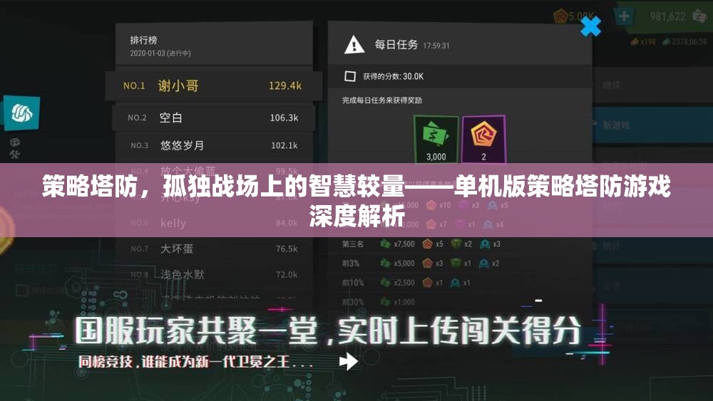 策略塔防，孤獨戰(zhàn)場上的智慧較量——單機版策略塔防游戲深度解析