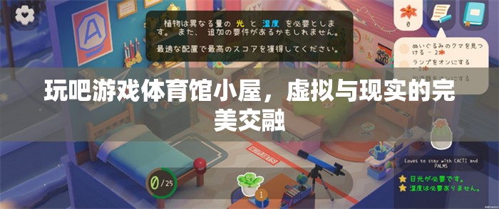玩吧游戲體育館小屋，虛擬與現(xiàn)實(shí)的完美交融