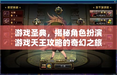 游戲圣典，揭秘角色扮演游戲天王攻略的奇幻之旅