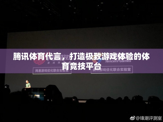 騰訊體育代言，重塑游戲體驗(yàn)新高度