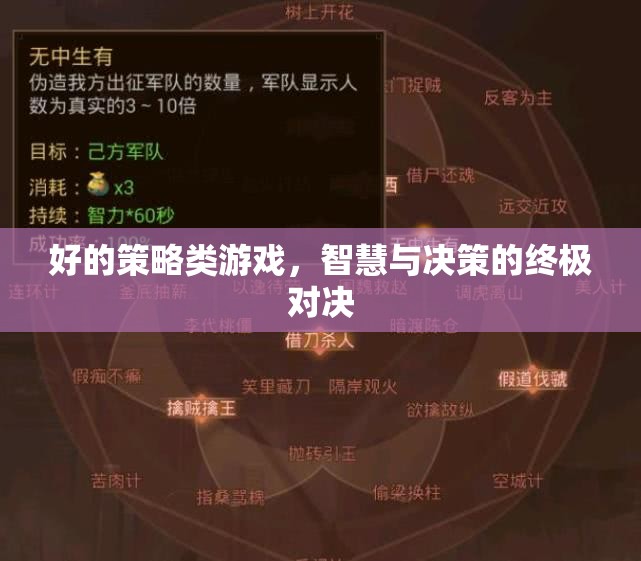 智慧與決策的終極對(duì)決，探索策略類游戲的魅力