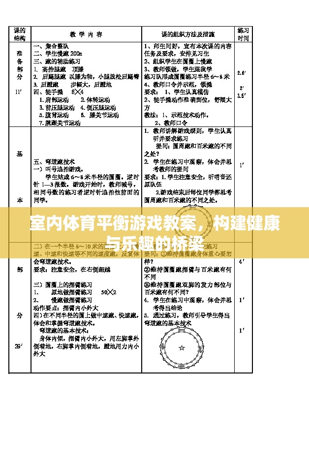 室內(nèi)體育平衡游戲教案，搭建健康與樂趣的橋梁