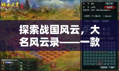大名風(fēng)云錄，深度解析日本戰(zhàn)國策略游戲