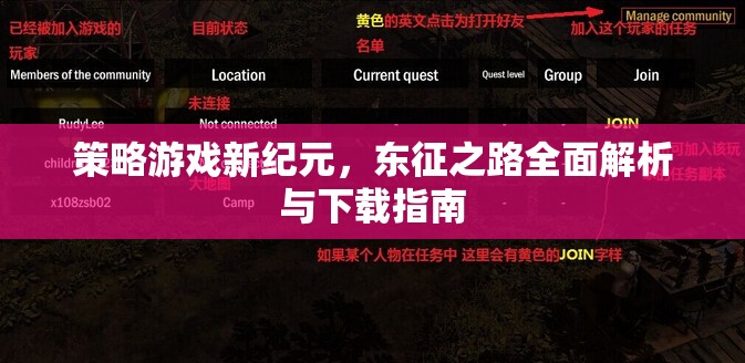 東征之路，策略游戲新紀(jì)元全面解析與下載指南