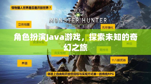 奇幻之旅，Java角色扮演游戲探索未知