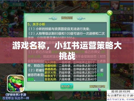 游戲名稱，小紅書運(yùn)營策略大挑戰(zhàn)