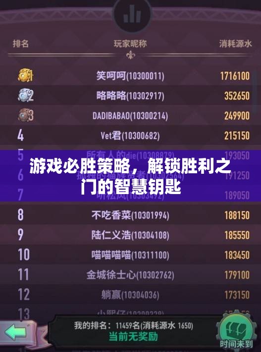 解鎖游戲勝利之門的智慧鑰匙，必勝策略