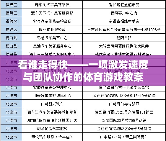 速度與協(xié)作的挑戰(zhàn)，看誰走得快體育游戲教案