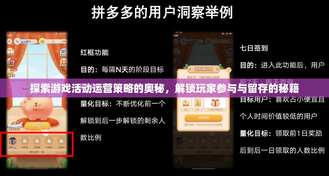 探索游戲活動運(yùn)營策略的奧秘，解鎖玩家參與與留存的秘籍