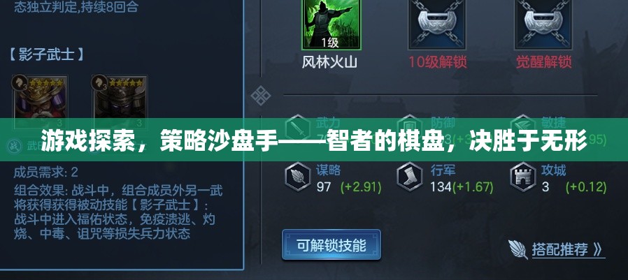 智者的棋盤，策略沙盤手在無形中的決勝