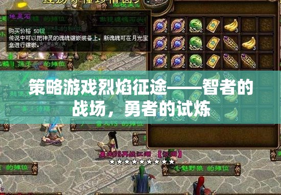 智者的策略戰(zhàn)場(chǎng)，勇者的烈焰征途