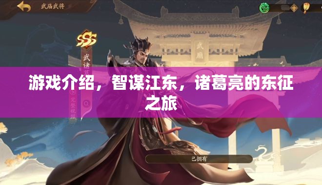 智謀江東，諸葛亮東征之旅的智勇傳奇