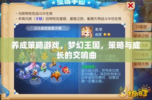 夢(mèng)幻王國，策略與成長的交響曲